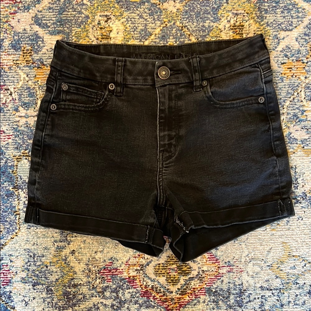 American Eagle Outfitters Black Jean short curvy midi